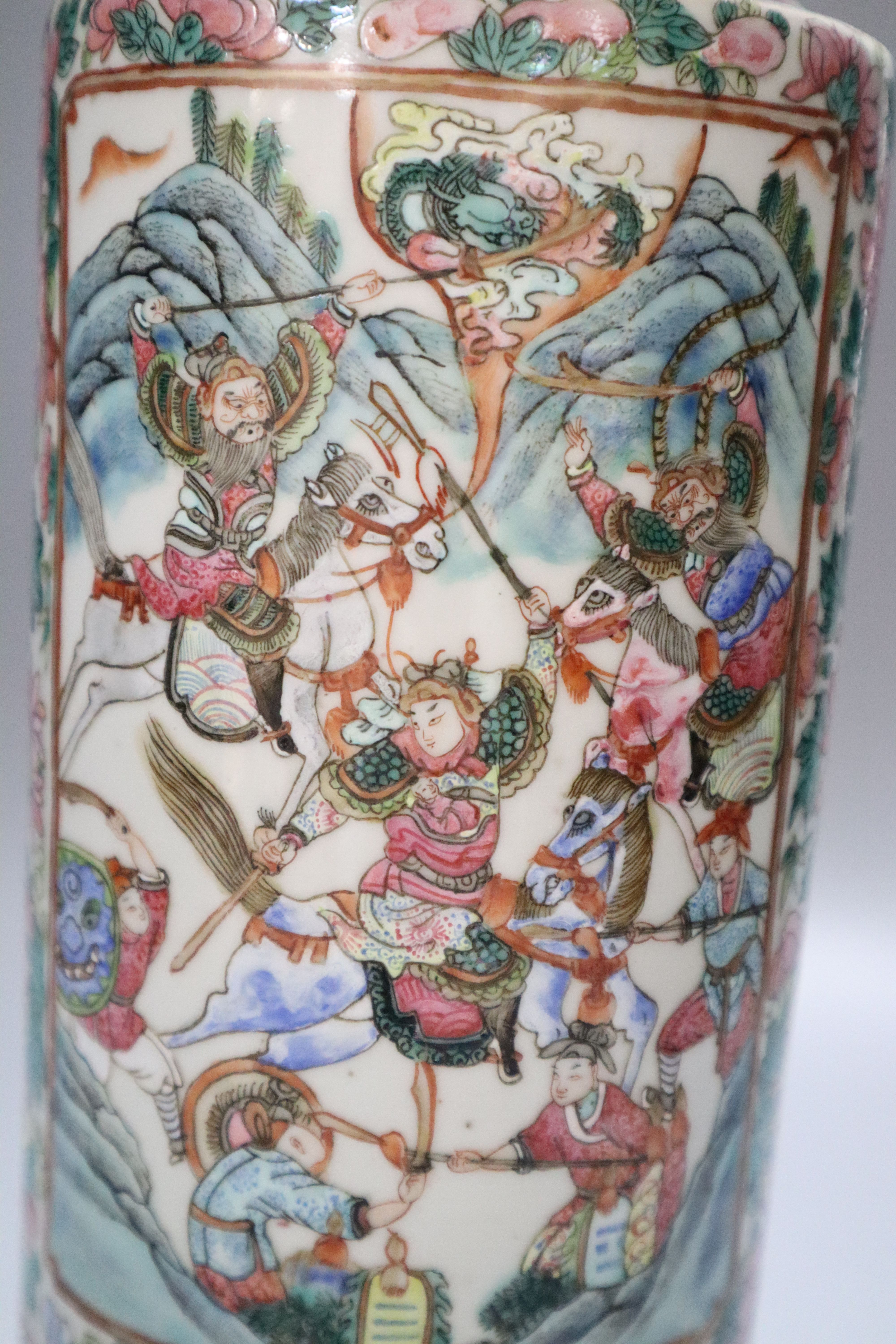 A 19th century Chinese vase famille rose